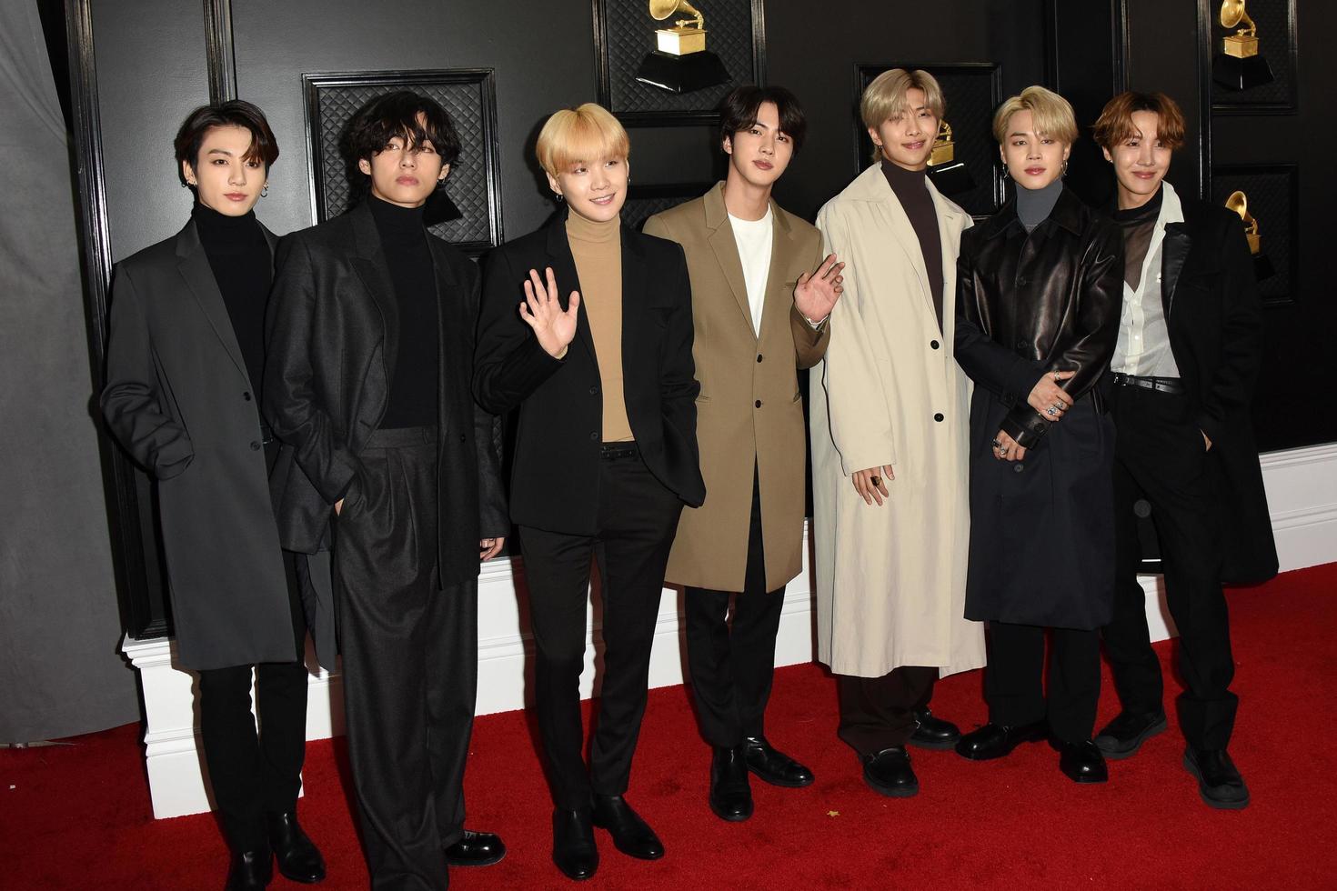 LOS ANGELES  JAN 26 - BTS at the 62nd Grammy Awards at the Staples Center on January 26, 2020 in Los Angeles, CA photo