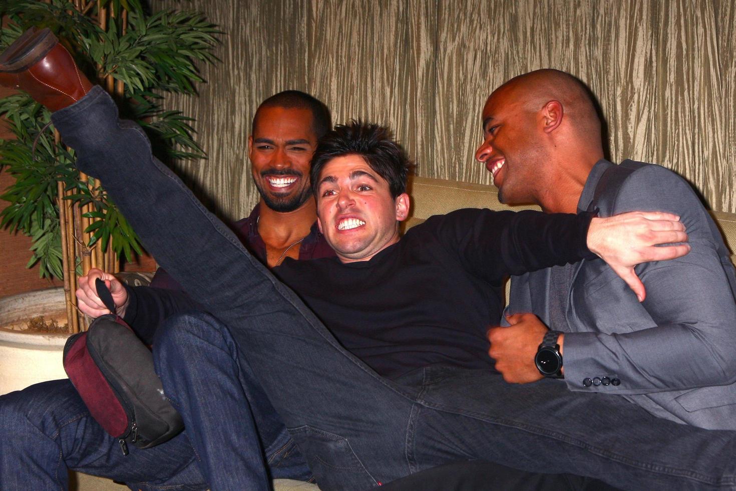 LOS ANGELES  FEB 27 - Lamon Archey, Robert Adamson, Redaric Williams at the Hot New Faces of the Young and the Restless press event at the CBS Television City on February 27, 2013 in Los Angeles, CA photo