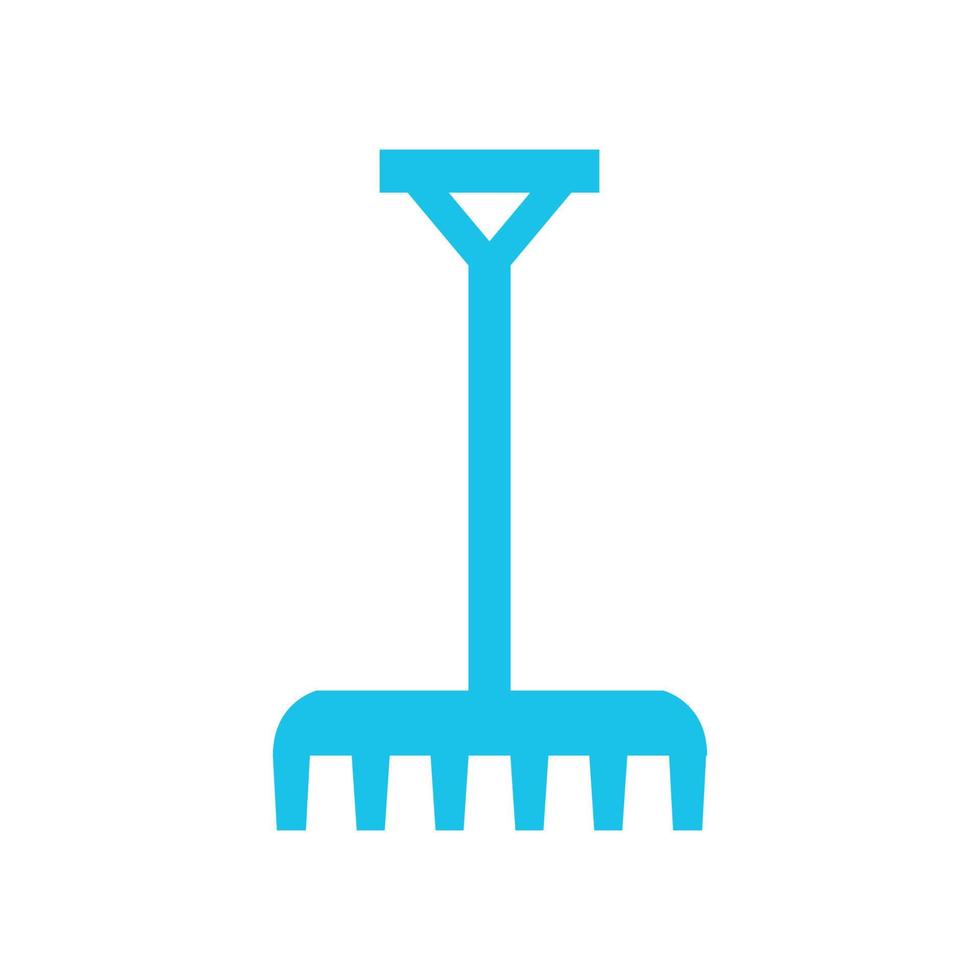 Rake illustrated on a white background vector