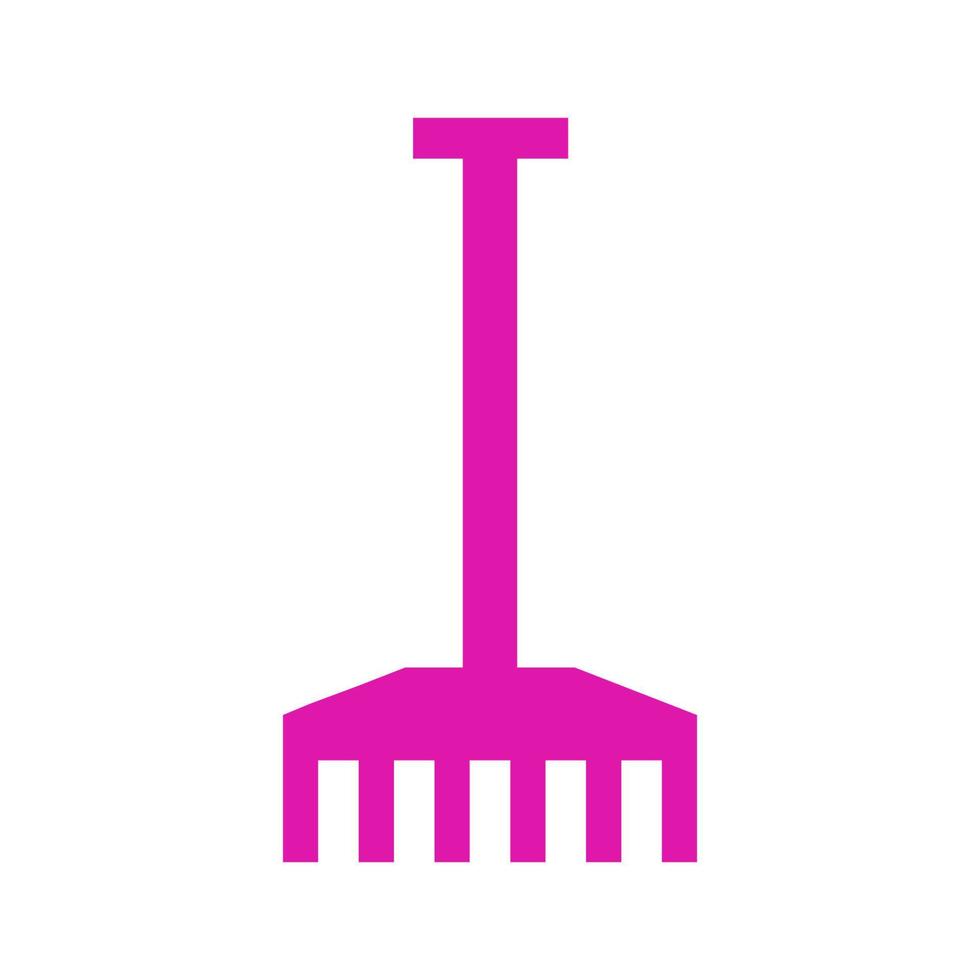 Rake illustrated on a white background vector