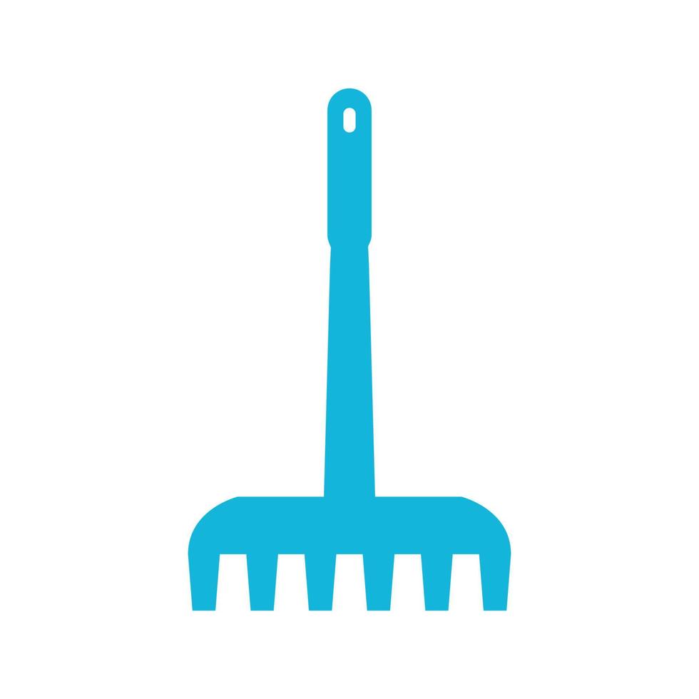 Rake illustrated on a white background vector