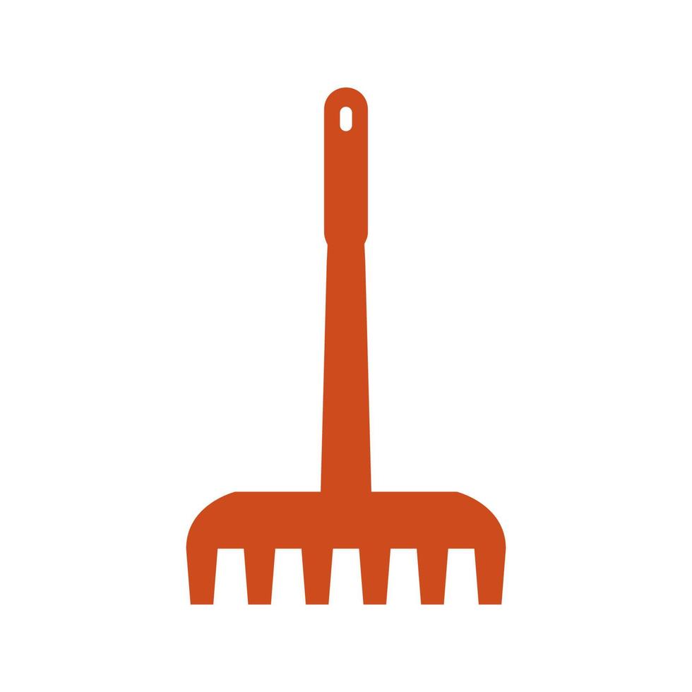 Rake illustrated on a white background vector