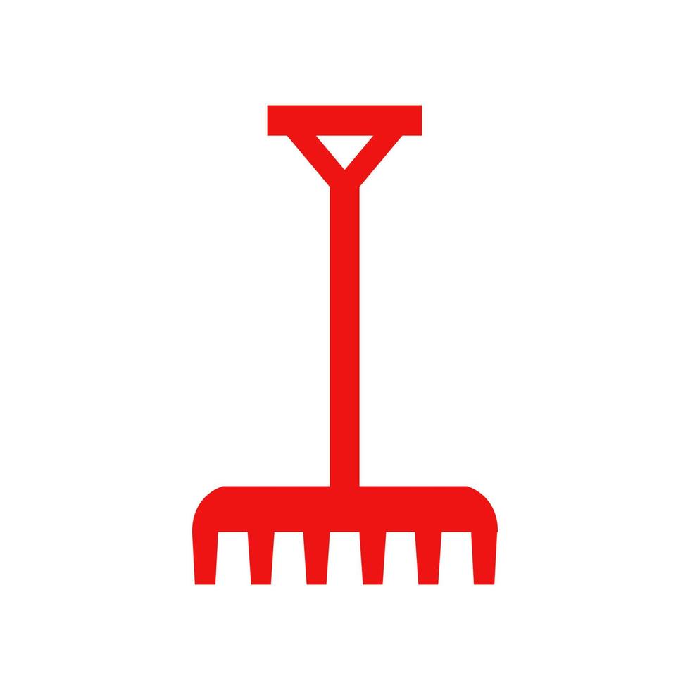 Rake illustrated on a white background vector