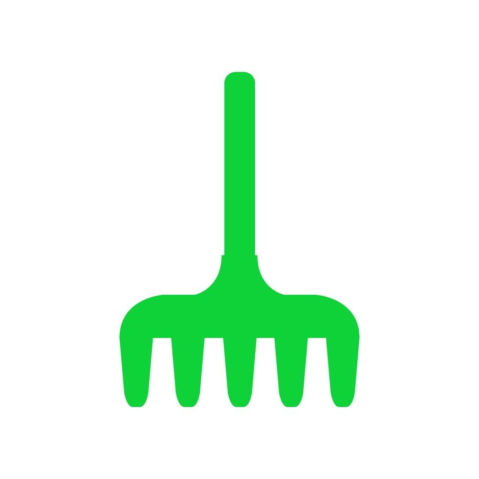 Rake illustrated on a white background vector