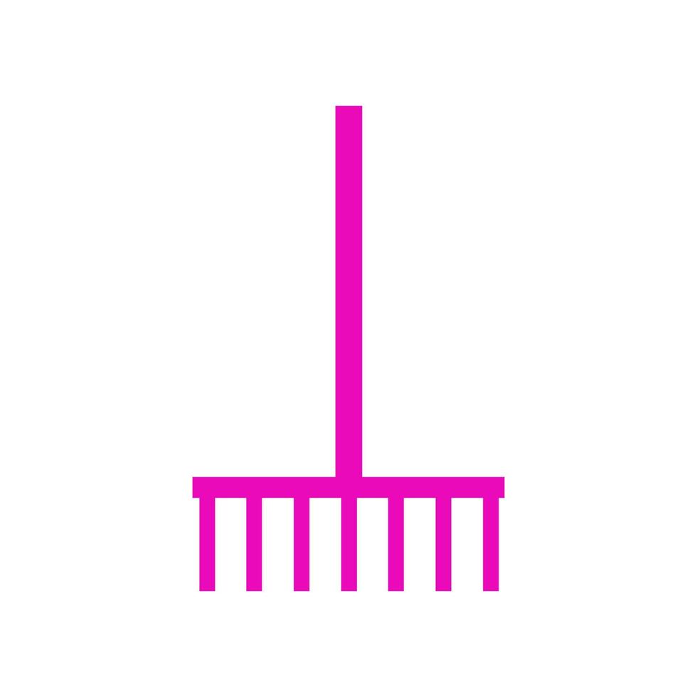 Rake illustrated on a white background vector