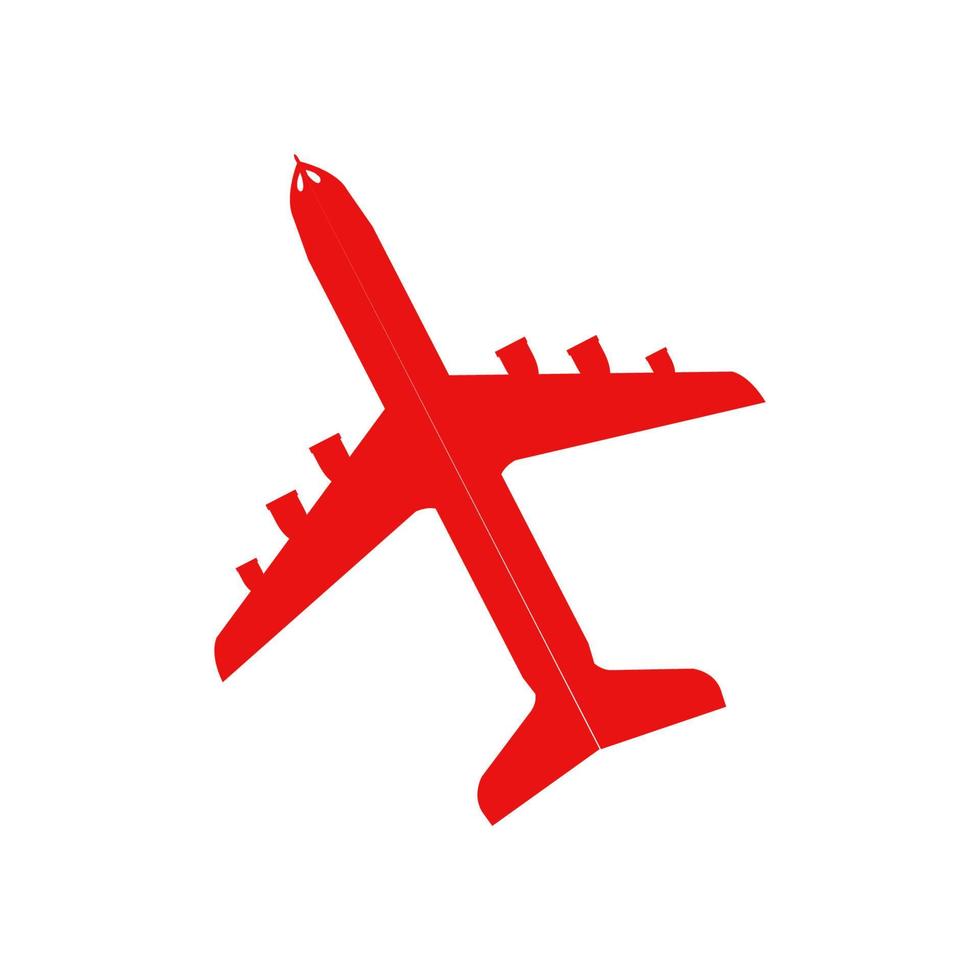 Airplane illustrated on a white background vector