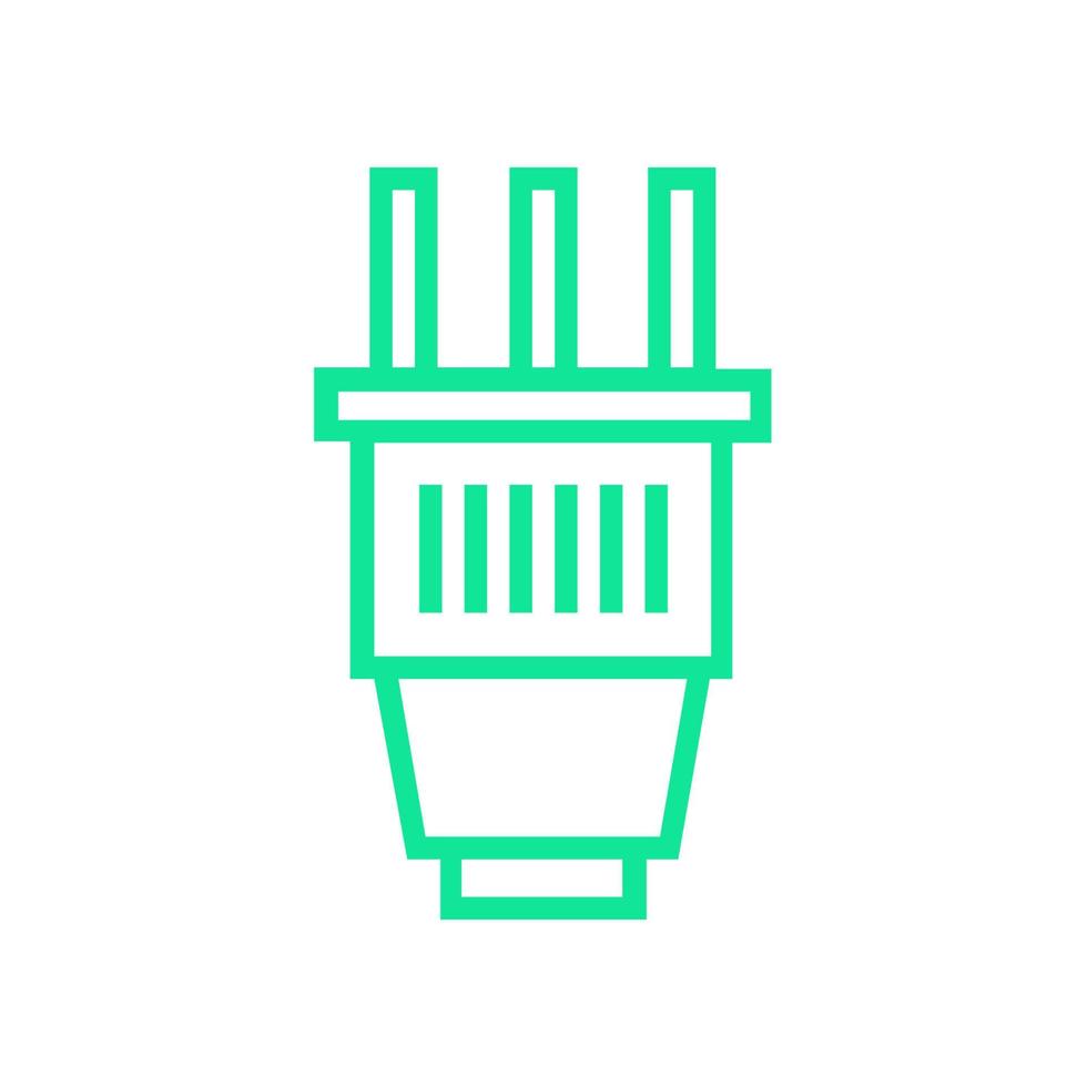 Plug illustrated on a white background vector