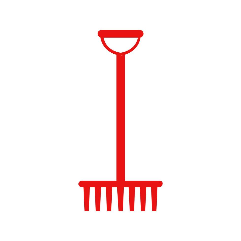 Rake illustrated on a white background vector