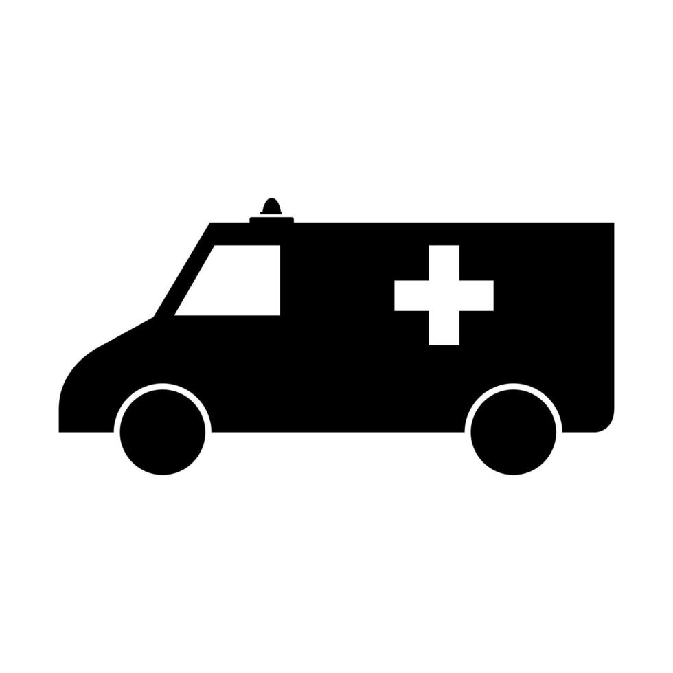 ambulancia ilustrada sobre un fondo blanco vector