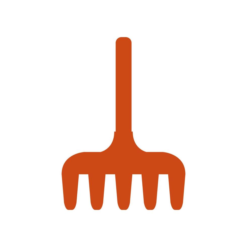 Rake illustrated on a white background vector