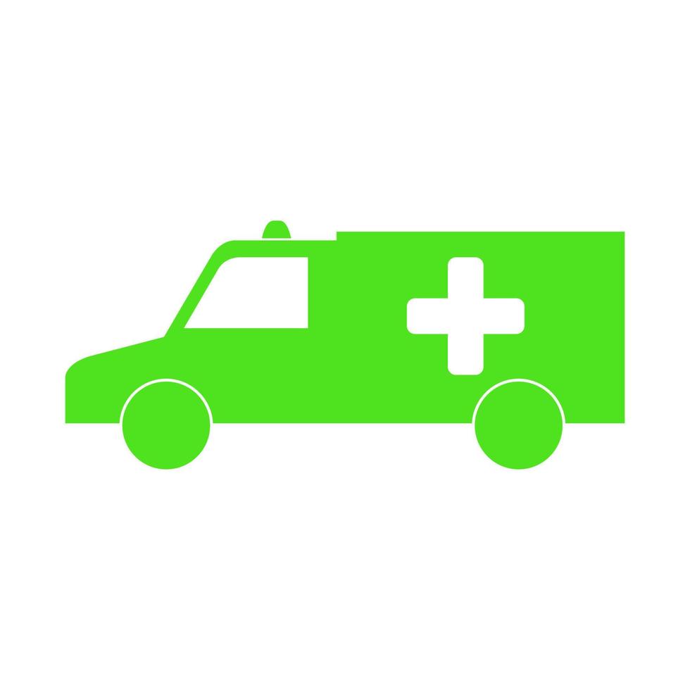 ambulancia ilustrada sobre un fondo blanco vector