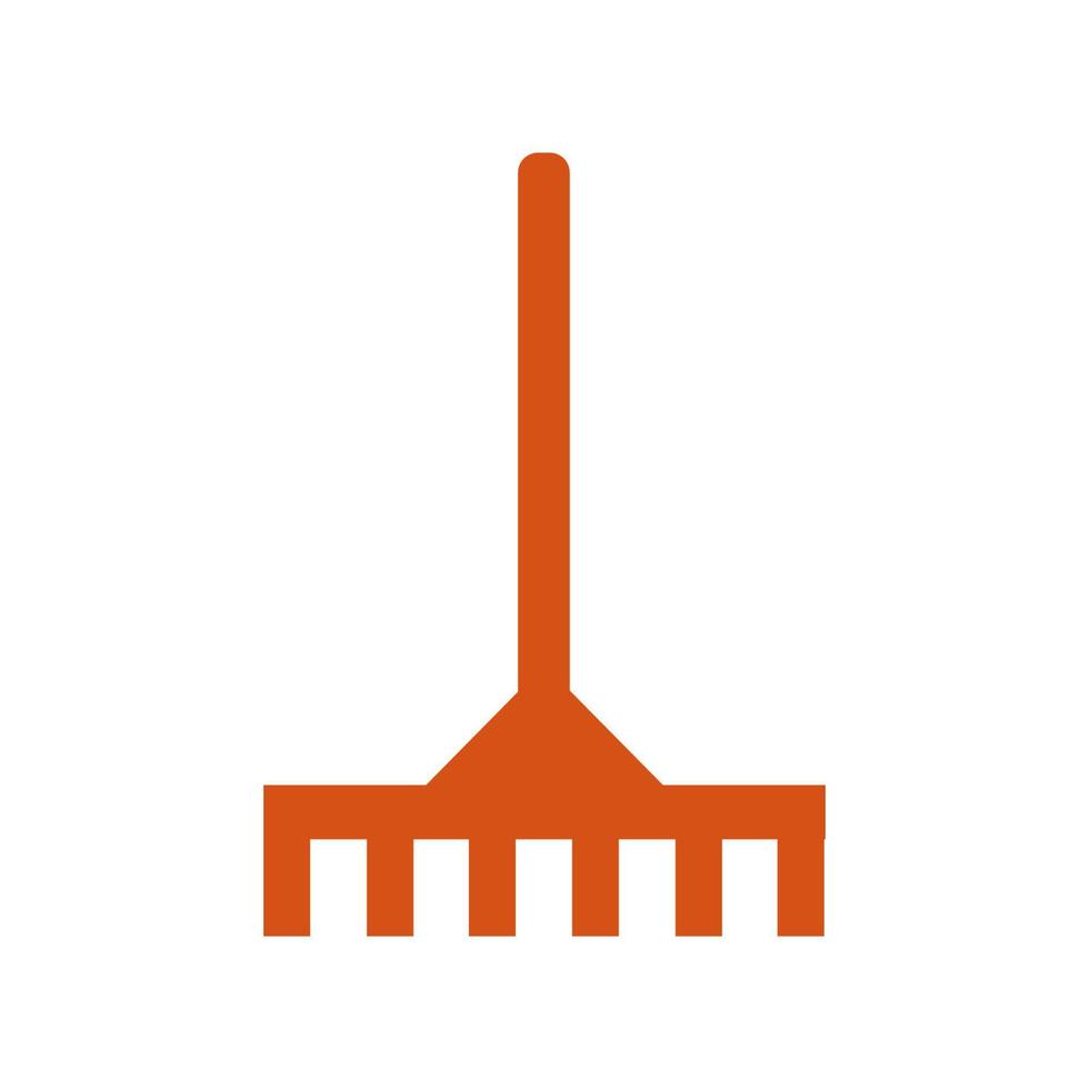 Rake illustrated on a white background vector