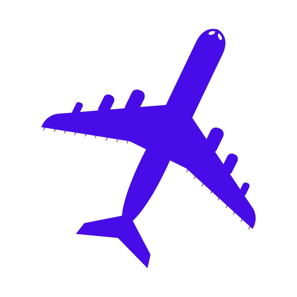 Airplane illustrated on a white background vector