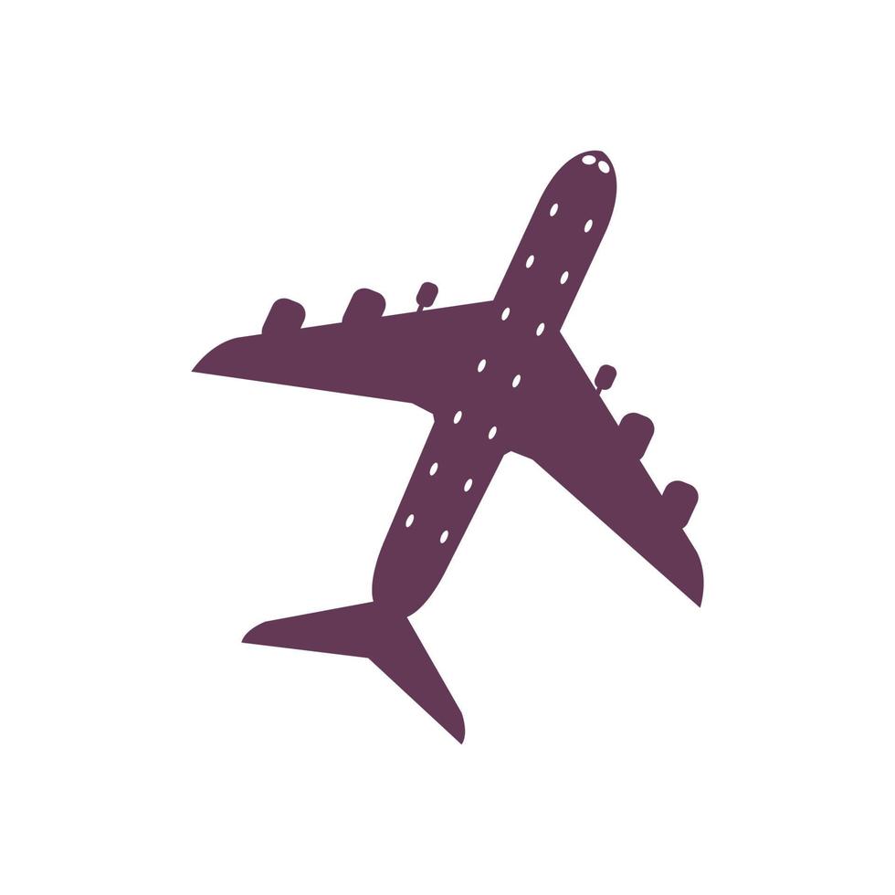 Airplane illustrated on a white background vector