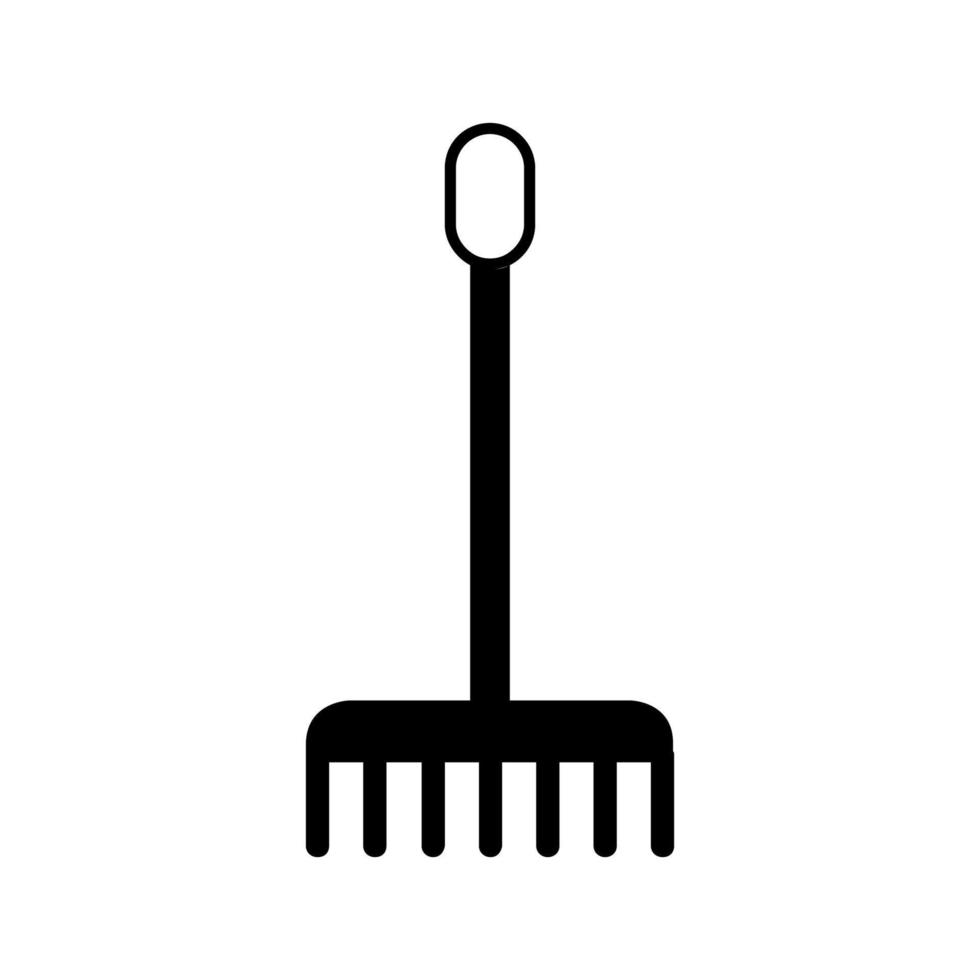 Rake illustrated on a white background vector