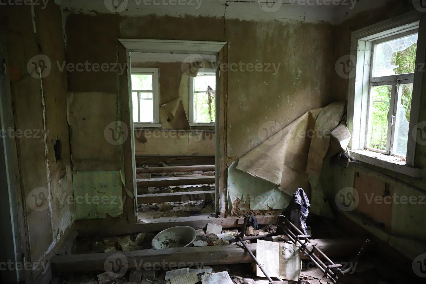 Building in Chernobyl Exclusion Zone, Ukraine photo