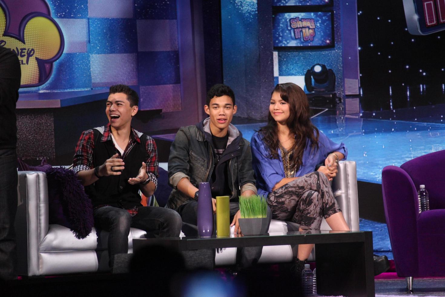 LOS ANGELES, AUG 21 - Adam Irigoyen, Roshon Fegan, Zendaya Coleman at the D23 Expo 2011 at the Anaheim Convention Center on August 21, 2011 in Anaheim, CA photo