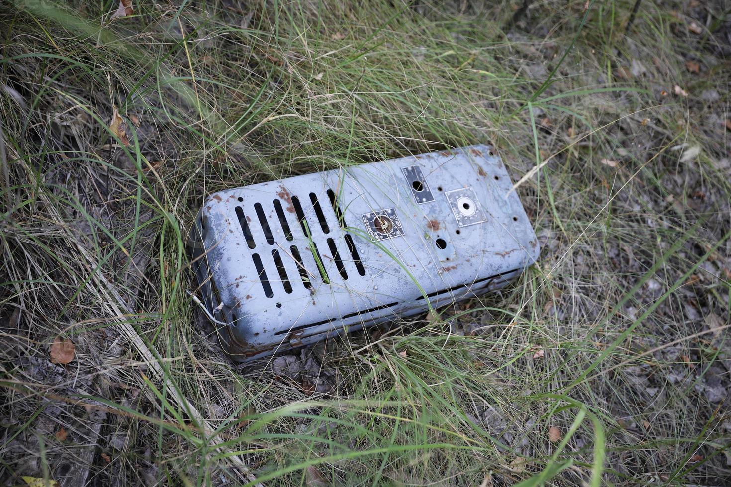 Instrumento en base de radar Duga, zona de exclusión de Chernobyl, Ucrania foto