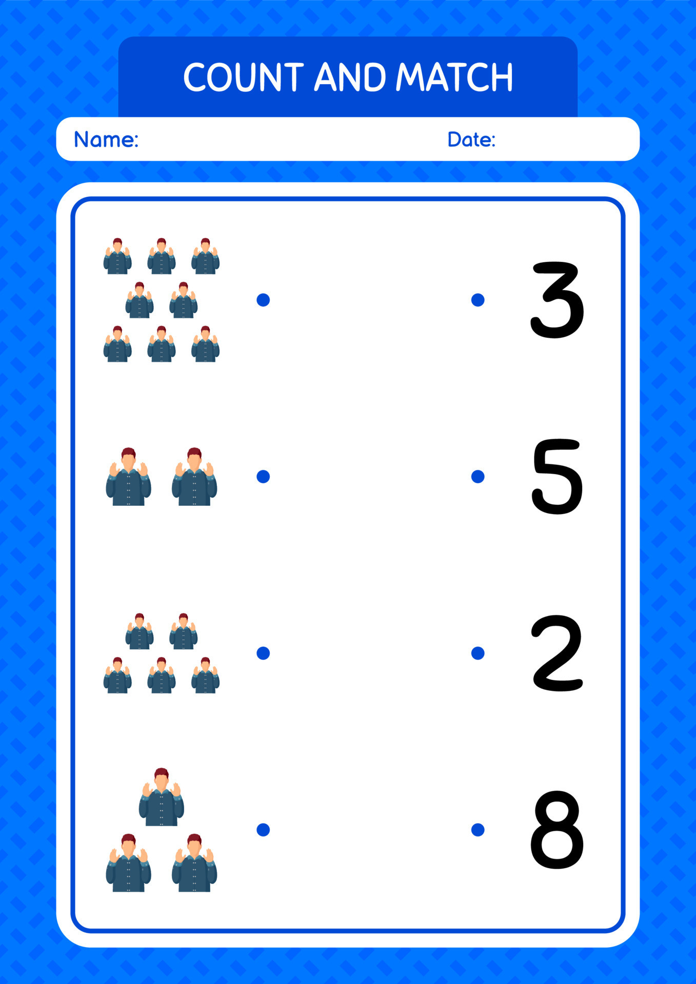 count and match game with praying worksheet for preschool kids kids activity sheet 8273905 vector art at vecteezy
