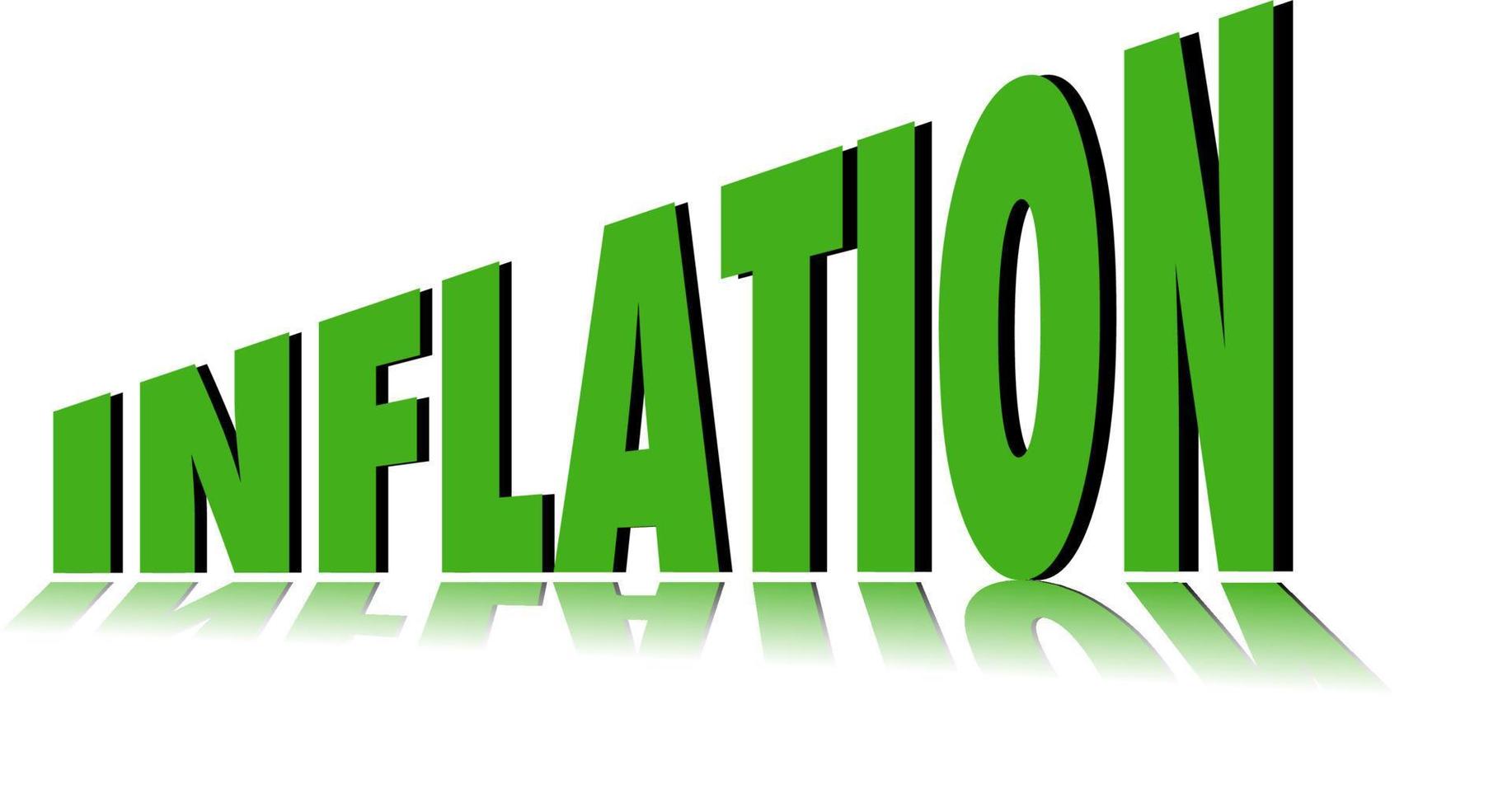 Inflation green font logo vector