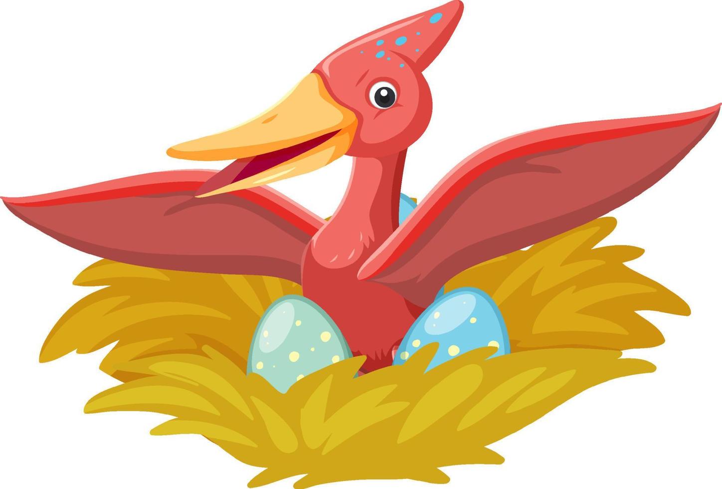 Cute dibujos animados de dinosaurios pterosaurios vector