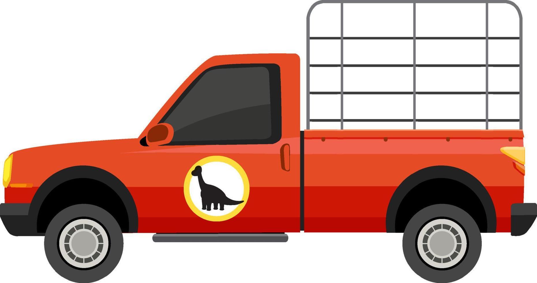 Safari cage car on white background vector