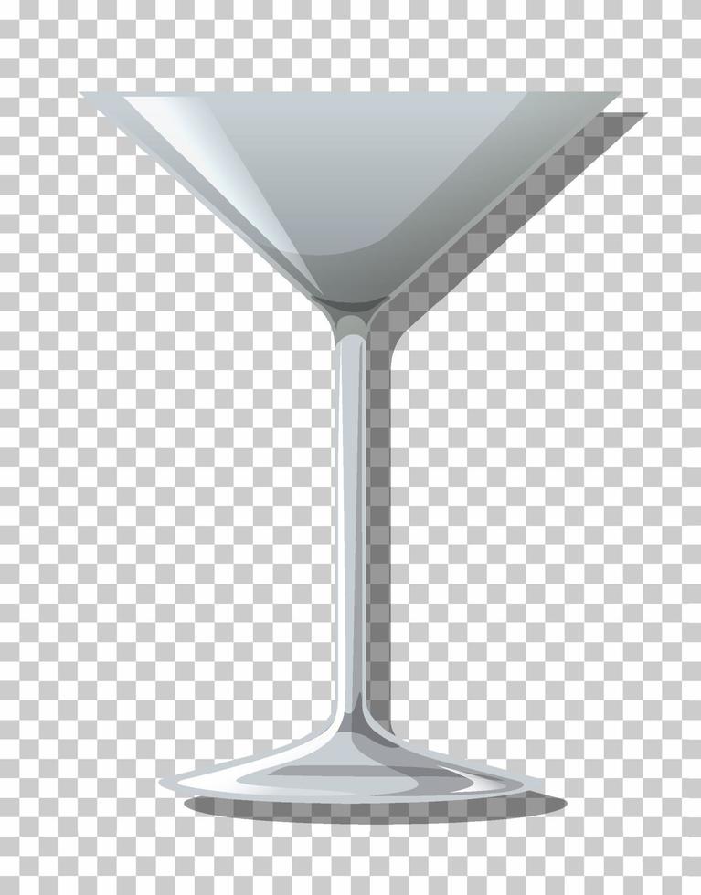 Empty Martini glass isolated vector