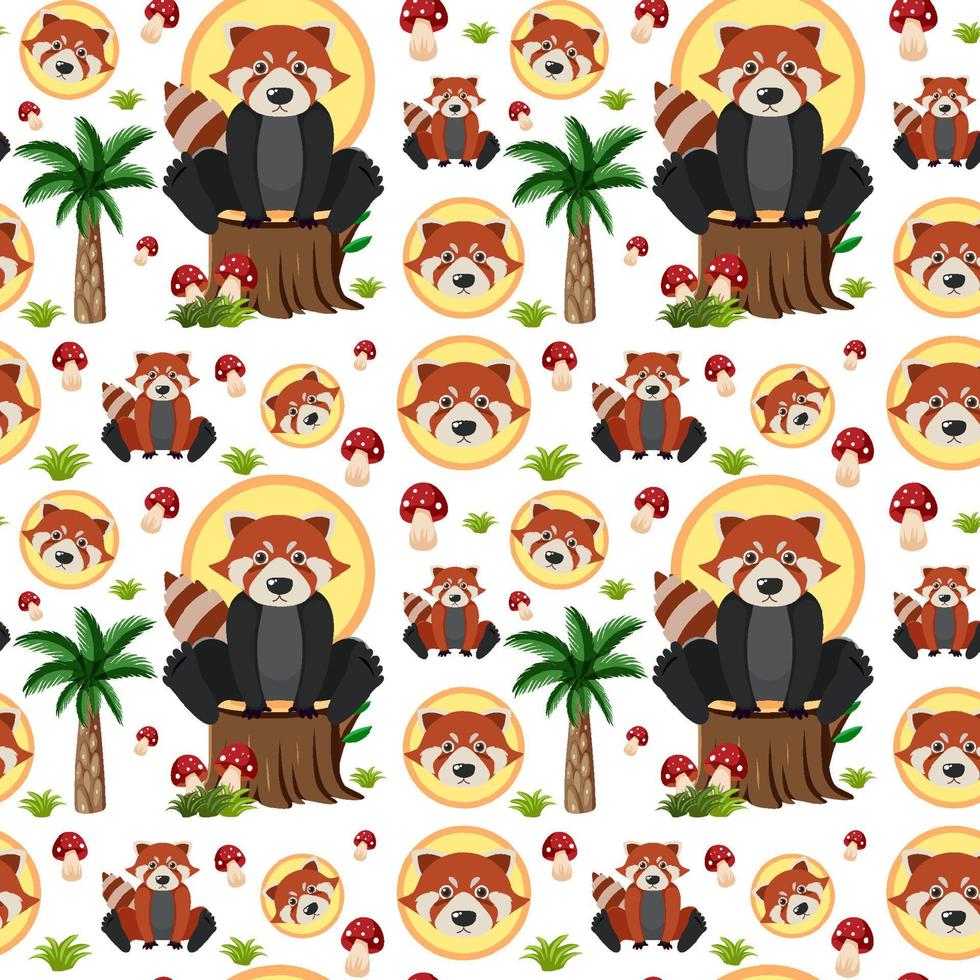 Cute animals seamless pattern vector