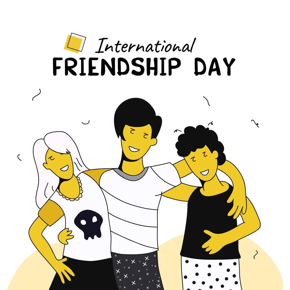 International friendship day vector