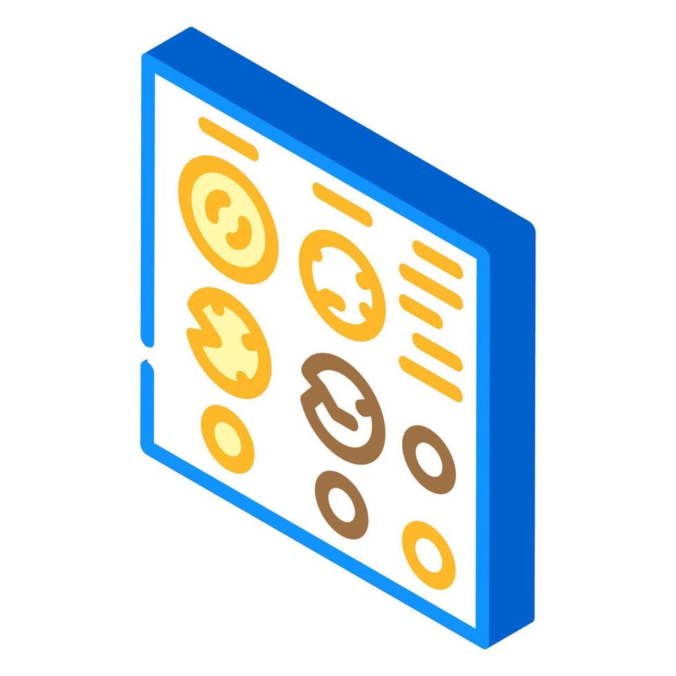 coins museum exhibit isometric icon vector illustration