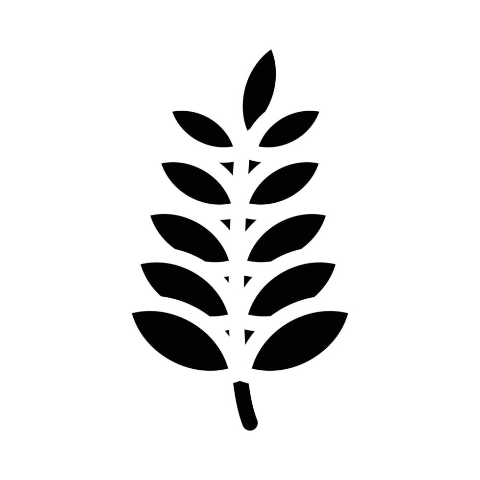 plant branch glyph icon vector black illustration