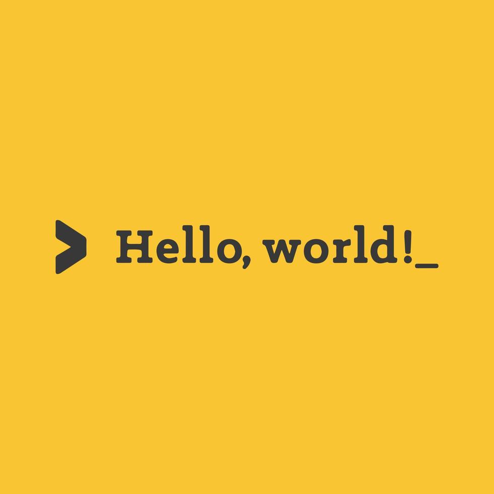 Hello World Code vector