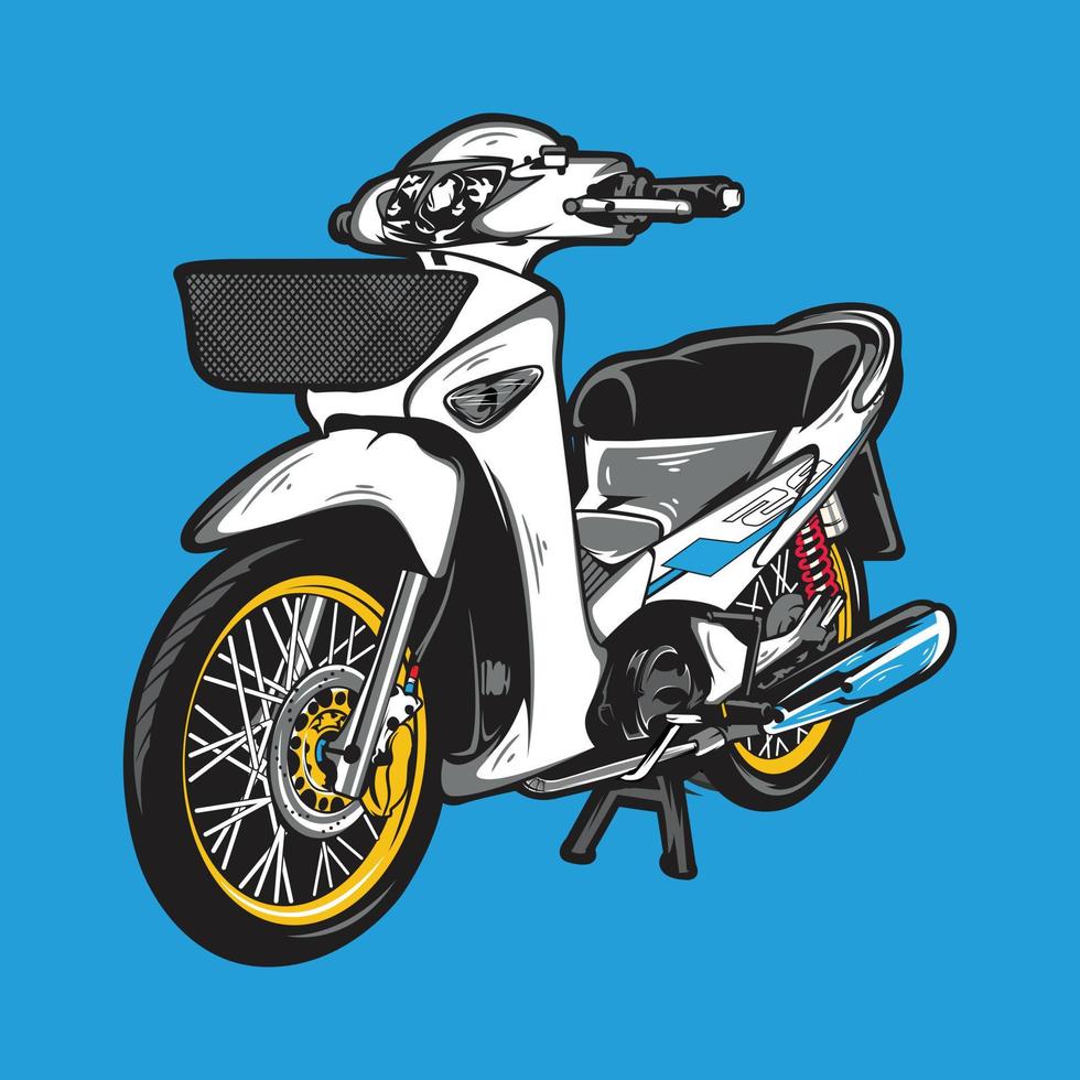 gráfico de moto scooter vector