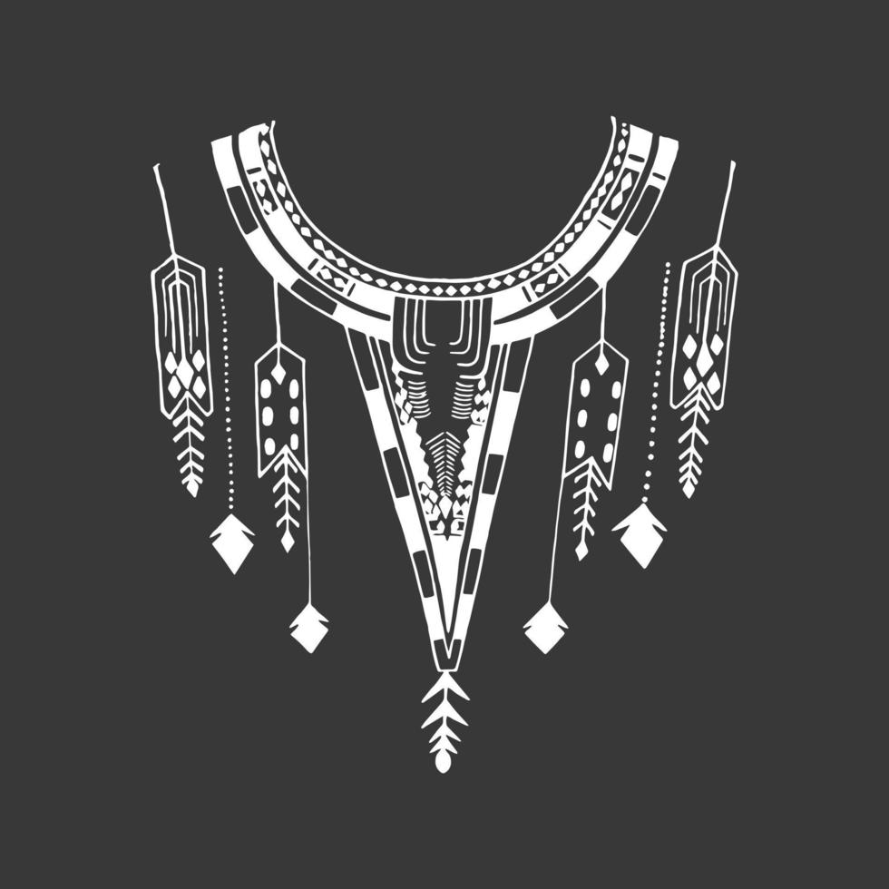 Traditional tribal Necklace vector