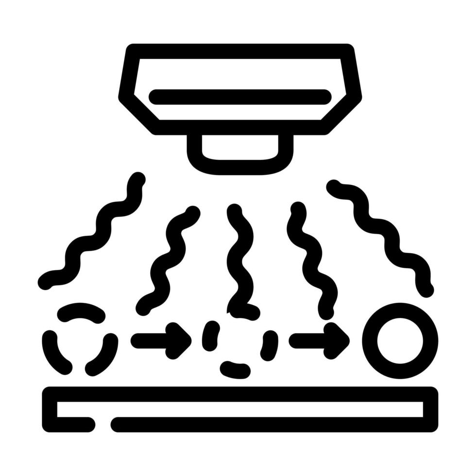 radio wave sensor line icon vector illustration