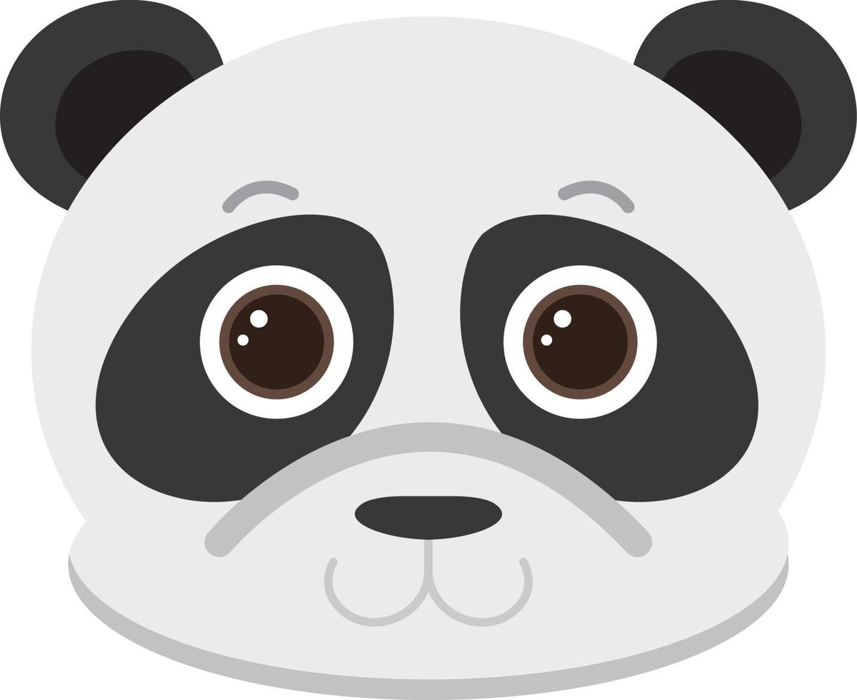 Panda head in flat style vector