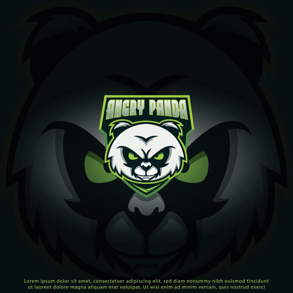 Angry panda mascot best logo design good use for symbol identity emblem badge brand and more vector