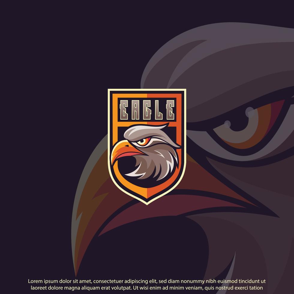 águila mascota mejor diseño de logotipo buen uso para símbolo identidad emblema insignia marca y más. vector