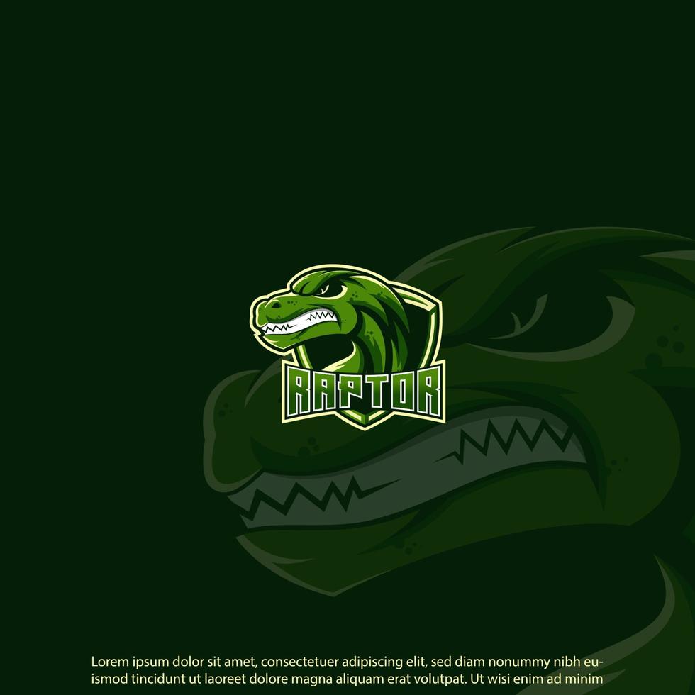 Raptor mascot best logo design good use for symbol identity emblem badge and more vector