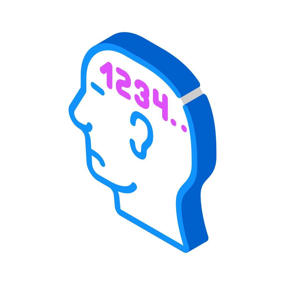 counting neurosis isometric icon vector illustration