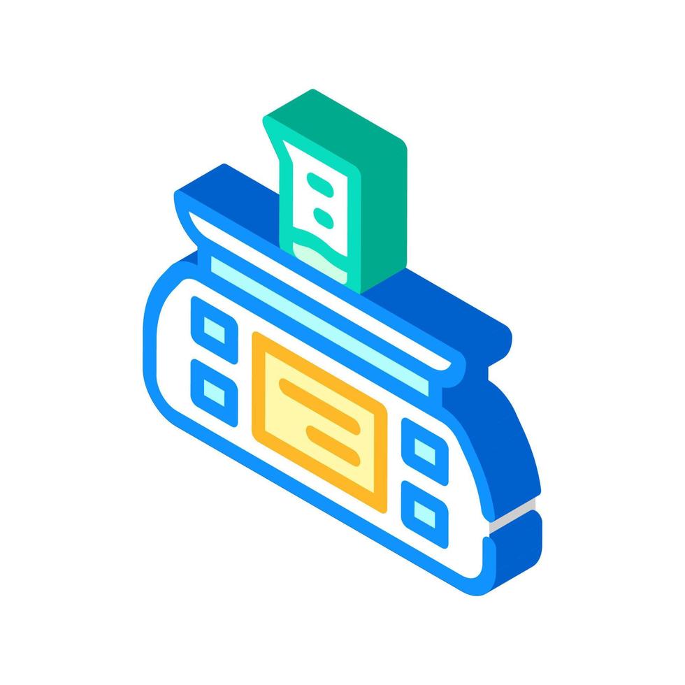 electronic scale for vaccine isometric icon vector illustration