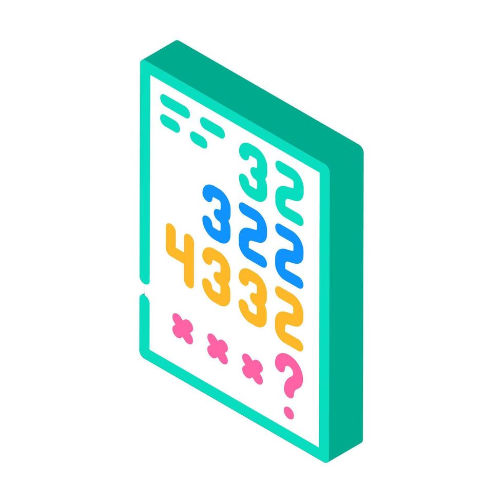 color de ilustración de vector de icono isométrico de tareas lógicas