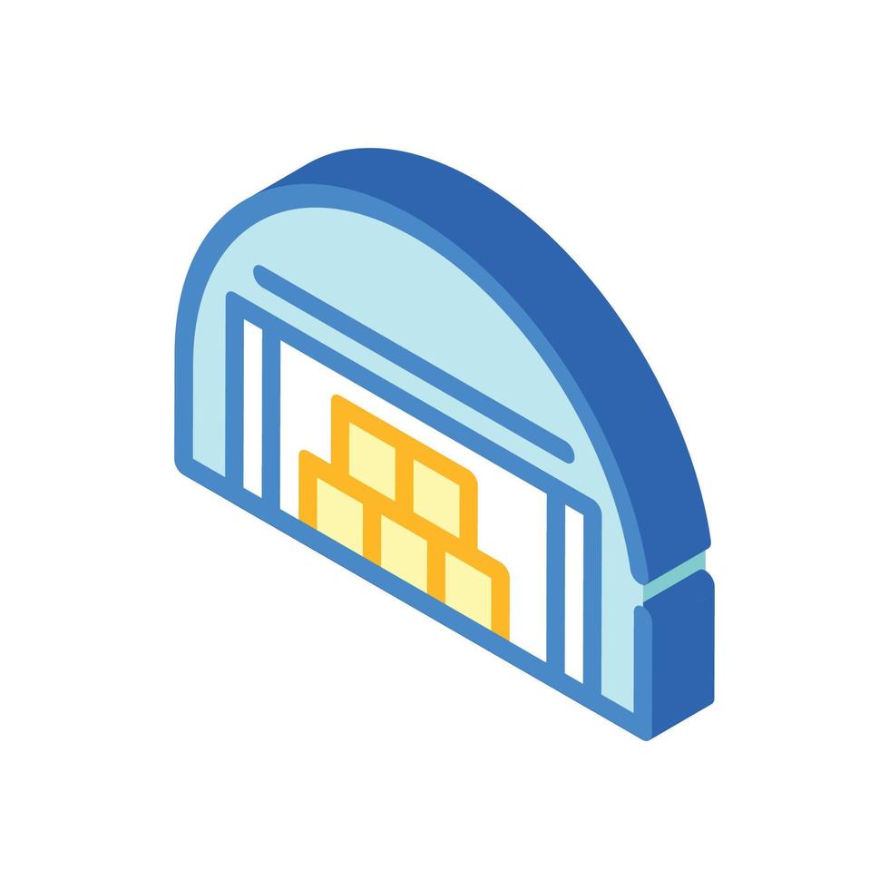 warehouse building isometric icon vector isolated illustration