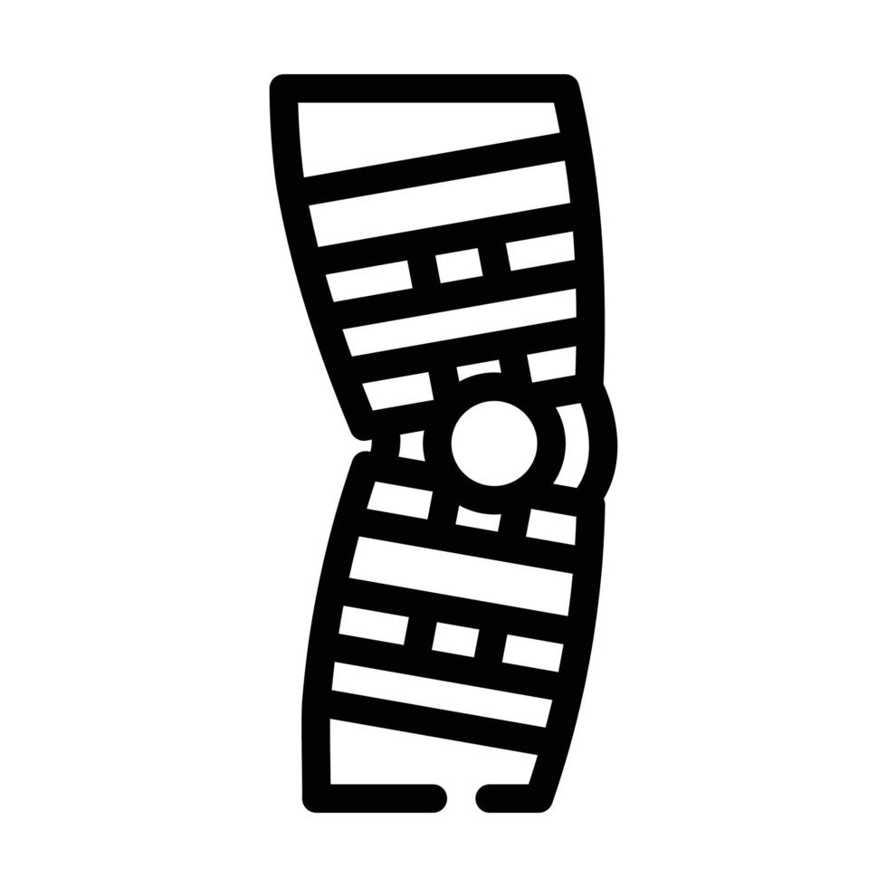 bandaged knee line icon vector isolated illustration