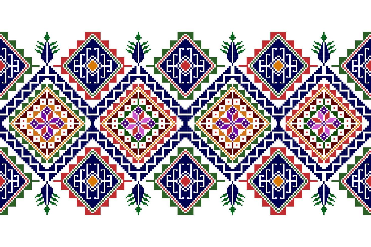 ikat abstracto geométrico étnico textil diseño de patrones sin fisuras. alfombra de tela azteca adornos de mandala decoraciones textiles papel tapiz. vector de bordado tradicional textil de pavo nativo boho tribal.