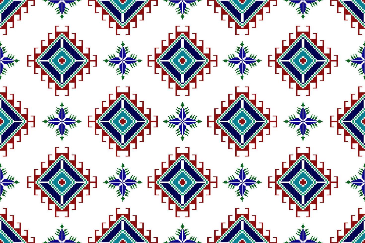 ikat abstracto geométrico étnico textil diseño de patrones sin fisuras. alfombra de tela azteca adornos de mandala decoraciones textiles papel tapiz. vector de bordado tradicional textil de pavo nativo boho tribal.