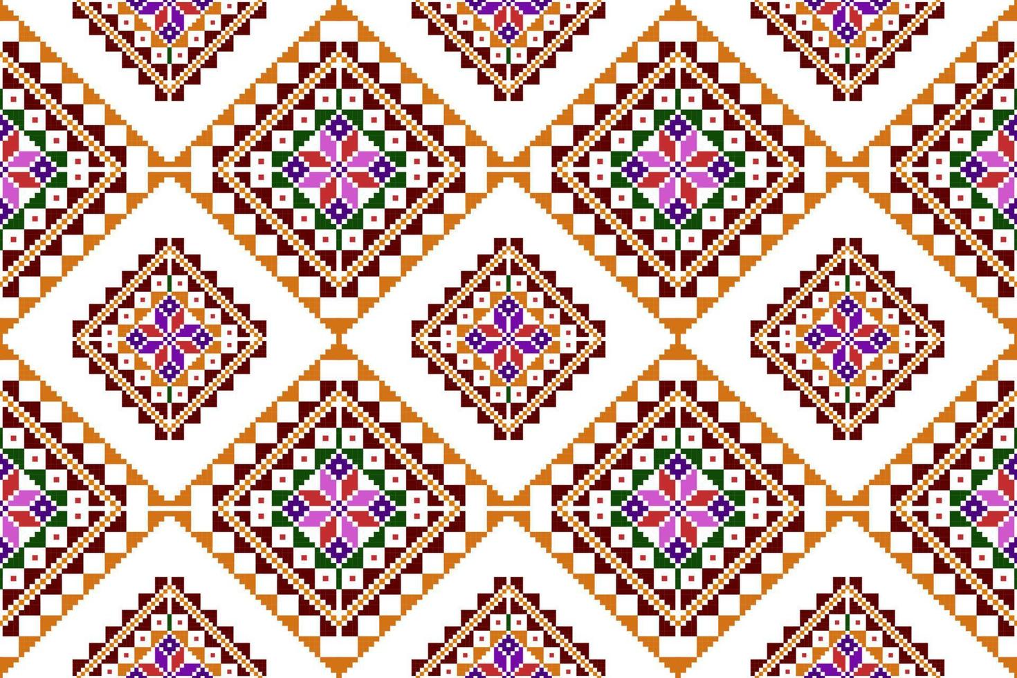 ikat abstracto geométrico étnico textil diseño de patrones sin fisuras. alfombra de tela azteca adornos de mandala decoraciones textiles papel tapiz. vector de bordado tradicional textil de pavo nativo boho tribal.