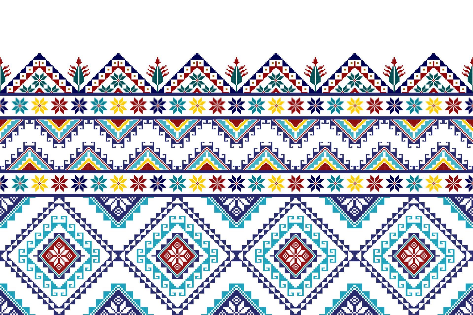 Tartreez Palestinian abstract geometric ethnic textile pattern design ...