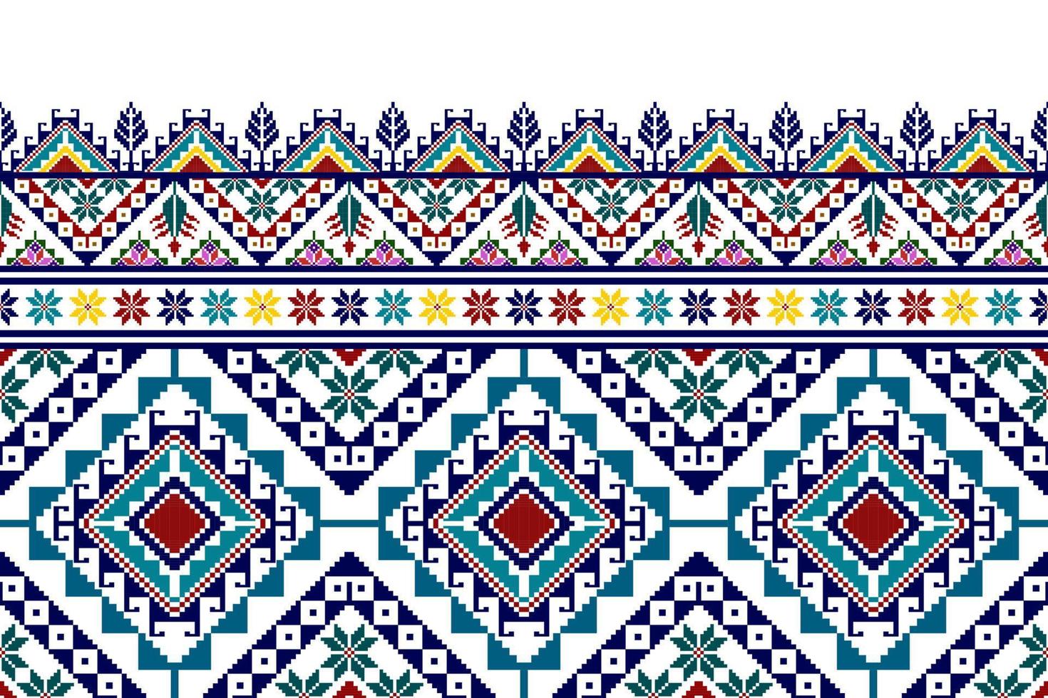 Tartreez Palestinian abstract geometric ethnic textile pattern design. Aztec fabric carpet mandala ornaments textile decorations wallpaper. Tribal boho native seamless textile traditional embroidery vector