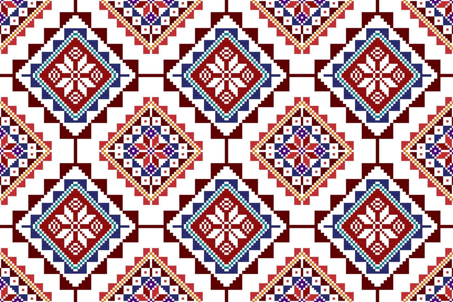 Tartreez Palestinian abstract geometric ethnic textile pattern design. Aztec fabric carpet mandala ornaments textile decorations wallpaper. Tribal boho native seamless textile traditional embroidery vector